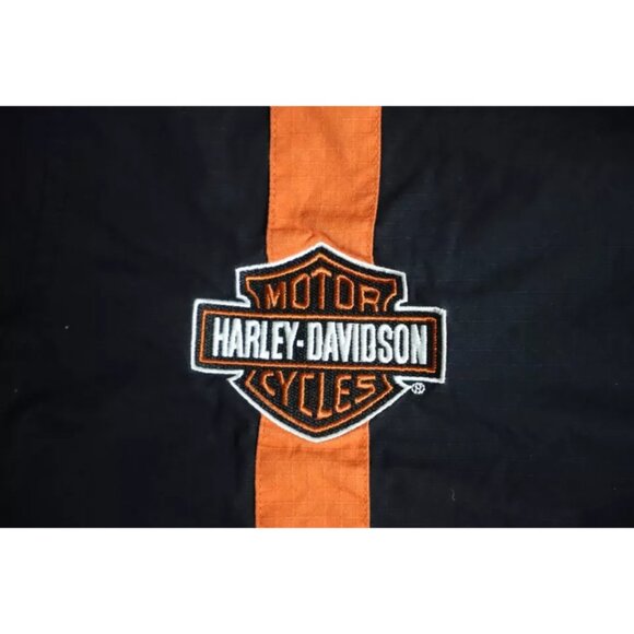 Harley-Davidson Button Up Shirt Men L Black Motorcycles Mechanic Logo Embroidery - Picture 4 of 9